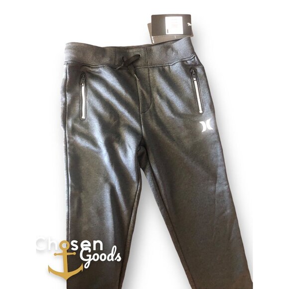 Hurley Boys Small Gray Sweat Pants Logo Training Athletic Kids Youth Size 7 - Picture 2 of 5